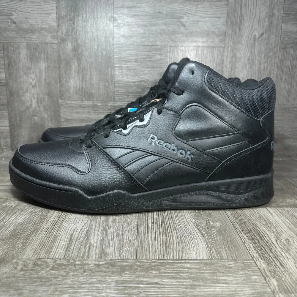 Reebok Royal BB4500H2 Basketball Mens 15 Black High Top Leather NEW
